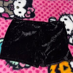 Charlotte Russe Black Velvet Shorts
